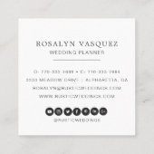 ボホフェザー素朴リースモノグラム スクエア名刺 (裏面)