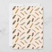 ボホフェザー2nd誕生日招待状テラコッタ 招待状 (裏面)