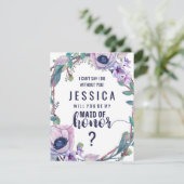 ボホフェザー&フローラが私のメイド・オブ・オーナー（花嫁付き添い人） 招待状 (スタンド正面)