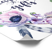 ボホフェザー&フローラリースウェディングカード&ギフト ポスター (角)