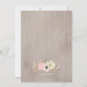 ボホフェザ素朴ー&フローラ結婚式招待状 招待状 (裏面)