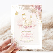 ボホフェミニンスワンプリンセスピンク赤面誕生日 招待状