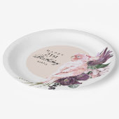 ボホフェミニントロピカルピンクオウム21歳 ペーパープレート (アングル)