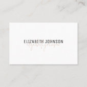 ボホフェミニンベージュミニマルシンプルリストQRコード 名刺 (裏面)