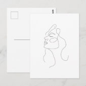 ボホフェミニンラインアートスケッチポストカード ポストカード (正面/裏面)