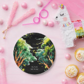 ボホフォレストウッドランド誕生日 ペーパープレート (パーティー)