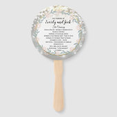 ボホフォレストメイソンジャールピンク金ゴールド結婚式 プログラム ハンドファン (正面)