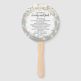 ボホフォレストメイソンジャールピンク金ゴールド結婚式 プログラム ハンドファン