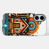 ボホフォークアートドリームホームイラストレーションfor iPhone C Case-Mate iPhoneケース (裏面 (横))