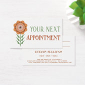 ボホフォークアートフラワーアポイントメントカード (デスク)