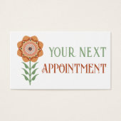 ボホフォークアートフラワーアポイントメントカード (正面)