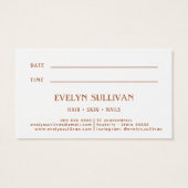 ボホフォークアートフラワーアポイントメントカード (裏面)