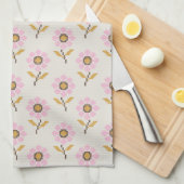ボホフォーククロスステッチフローラキッチンタオル キッチンタオル (四つ折り)