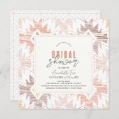 ボホフォークテキスタイルダスティバラブライダルシャワー 招待状 (正面/裏面)