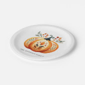 ボホフォークパンプキンサンクスギビング ペーパープレート (アングル)