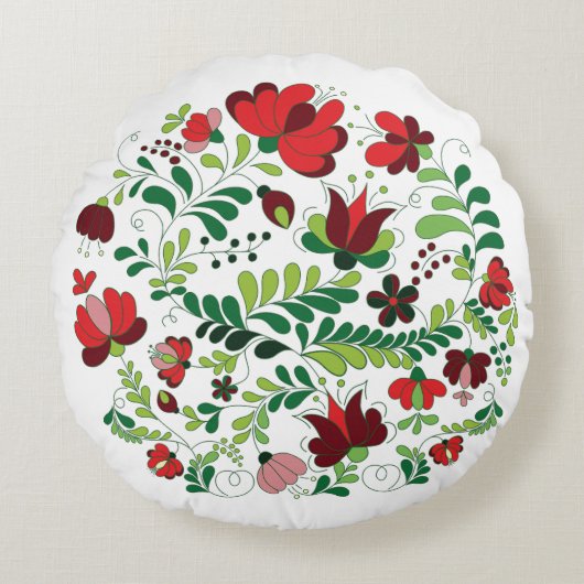 ボホフォークフローラマティ ラウンドクッション (正面)