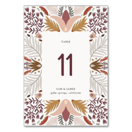 ボホフォークボタニカル縁どフレーム結婚ズ テーブルナンバー