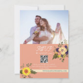 ボホフォーマルフローラ結婚全てを一つにする 招待状 (裏面)