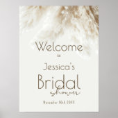 ボホフフィッフィパンパスグラスブライダルシャワーへようこそ ポスター (正面)