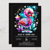 ボホフラミガーリーンゴ誕生日 招待状 (正面/裏面)