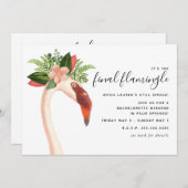 ボホフラミンゴバチェロレッテ週末 招待状 (正面/裏面)