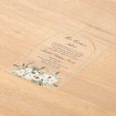 ボホフラワーアクリルキンセアニェラ アクリル招待状 (レイダウン)