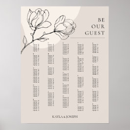 ボホフラワーアルファベット座席表の記号 ポスター