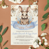 ボホフラワーイースターバニーブランチと卵狩り 招待状