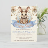 ボホフラワーイースターバニーブランチと卵狩り 招待状 (スタンド正面)