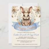ボホフラワーイースターバニーブランチと卵狩り 招待状 (正面)