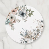 ボホフラワーエレガント赤モダンちゃんシャワーありがとう フェイバータグ (裏面)