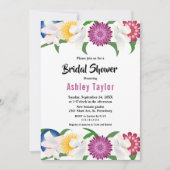 ボホフラワーカラフルズモダンフローラブライダルシャワー 招待状 (正面)