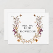 ボホフラワーガールカード セーブザデート (正面/裏面)