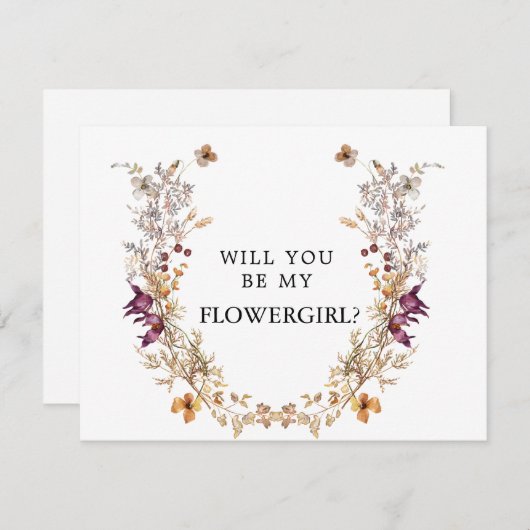 ボホフラワーガールカード セーブザデート (正面/裏面)