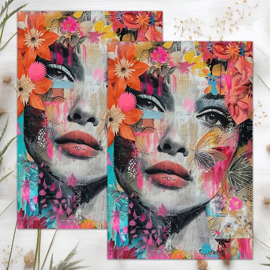 ボホフラワーガールデクページティッシュペーパー 薄葉紙