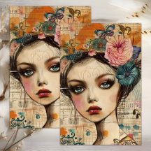 ボホフラワーガールデクページティッシュペーパー