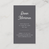ボホフラワークラウンカップ |ペット・ケア 名刺 (裏面)