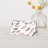 ボホフラワーズウオーターカラーフェザー プレイスカード (裏面)