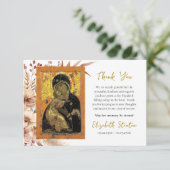 ボホフラワーズウラジミールのテオトコスのアイコン葬儀 サンキューカード (スタンド正面)