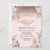 ボホフラワーズグリッター蝶キンセアニラ 招待状 (正面)