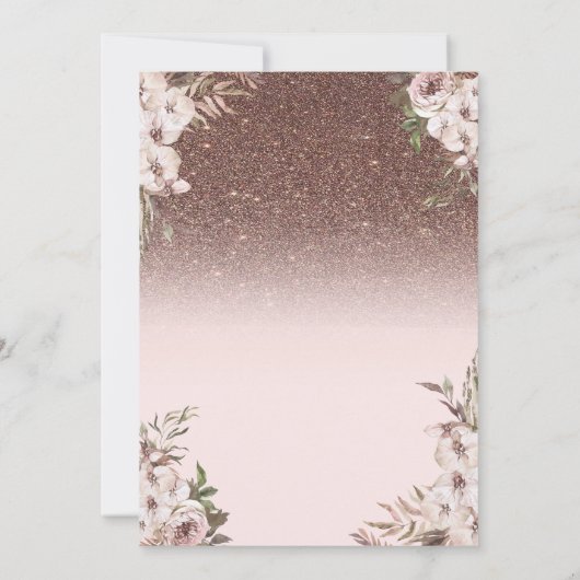 ボホフラワーズグリッター蝶キンセアニラ 招待状 (裏面)