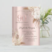 ボホフラワーズシャンパングラスバラ金ゴールド90th 招待状 (スタンド正面)