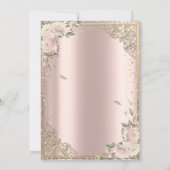 ボホフラワーズダイアモンズドレスバラ金ゴールドキンセアニラ 招待状 (裏面)