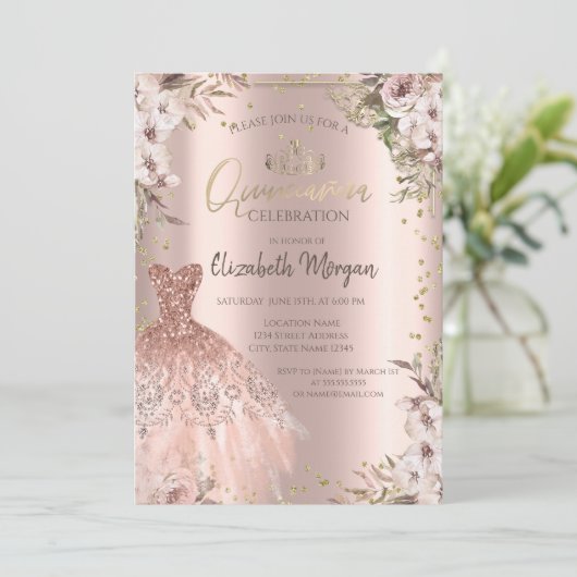 ボホフラワーズダイアモンドレスキンセアニェラ 招待状 (スタンド正面)