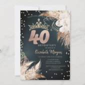 ボホフラワーズティアラダイアモンズグリーン40th 招待状 (正面)