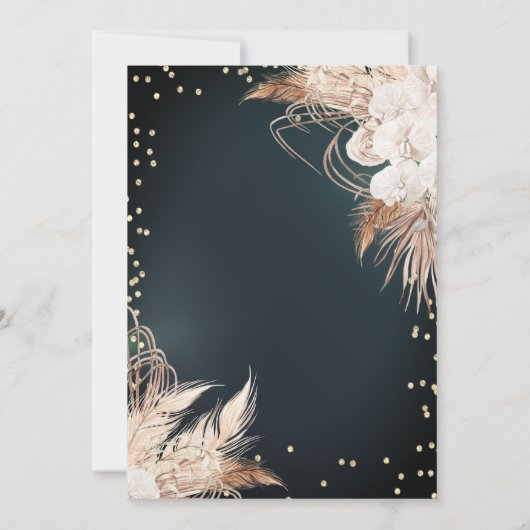 ボホフラワーズティアラダイアモンズグリーン50th 招待状 (裏面)