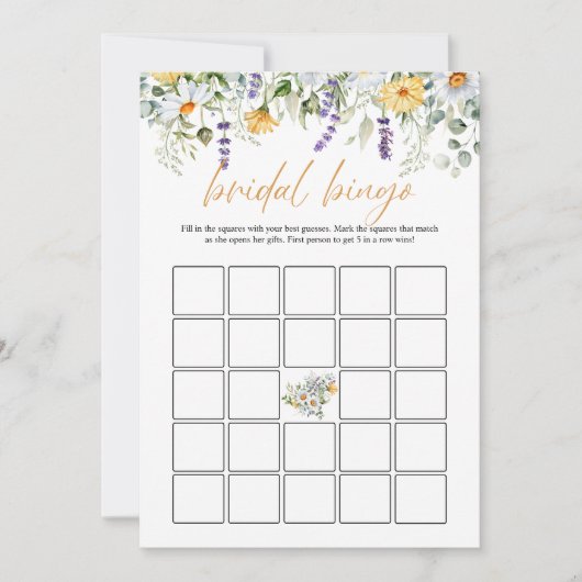 ボホフラワーズトンフライブライダルシャワービンゴデジタル 招待状 (正面)