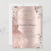 ボホフラワーズドレスバラ金ゴールドキンセアニェラ 招待状 (正面)