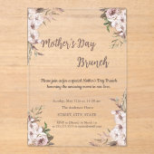 ボホフラワーズバラ金ゴールドマザーズデイブランチ アクリル招待状 (正面)