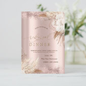 ボホフラワーズバラ金ゴールド紙吹雪リハーサルディナー 招待状 (スタンド正面)